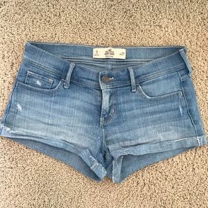 Denim low-rise Hollister shorts